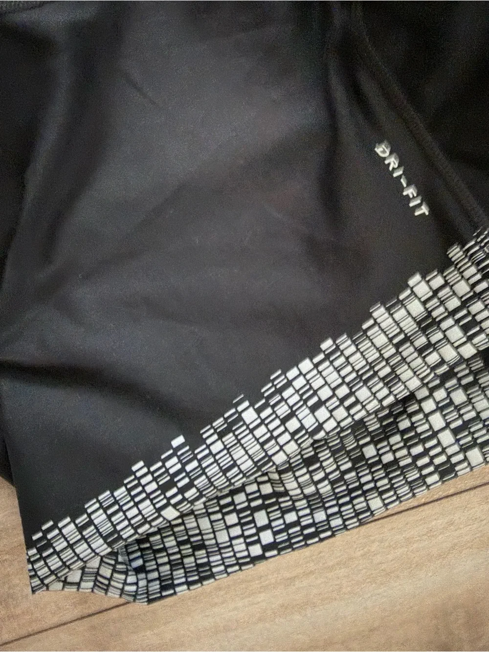 Nike Black Leggings with Gray Reflective Side Panels